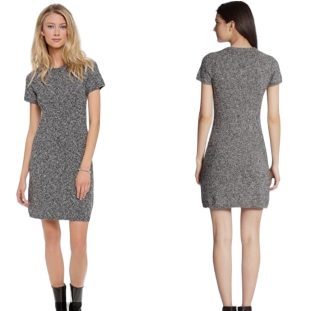 Theory Gray Knit Cecile B Boucle Dress
